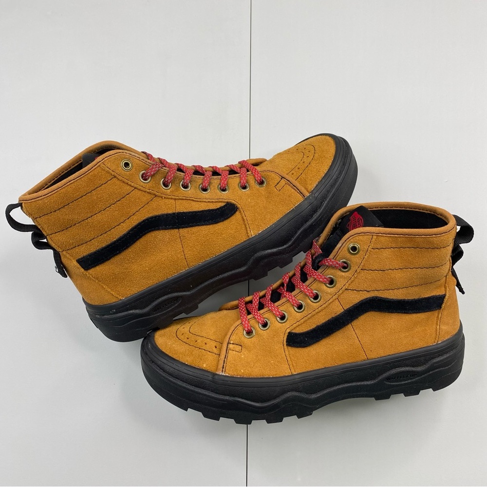 VANS Sk8-Hi Suede Sentry Shoes Women’s Size 8.5 Brown Black Men’s Size 7